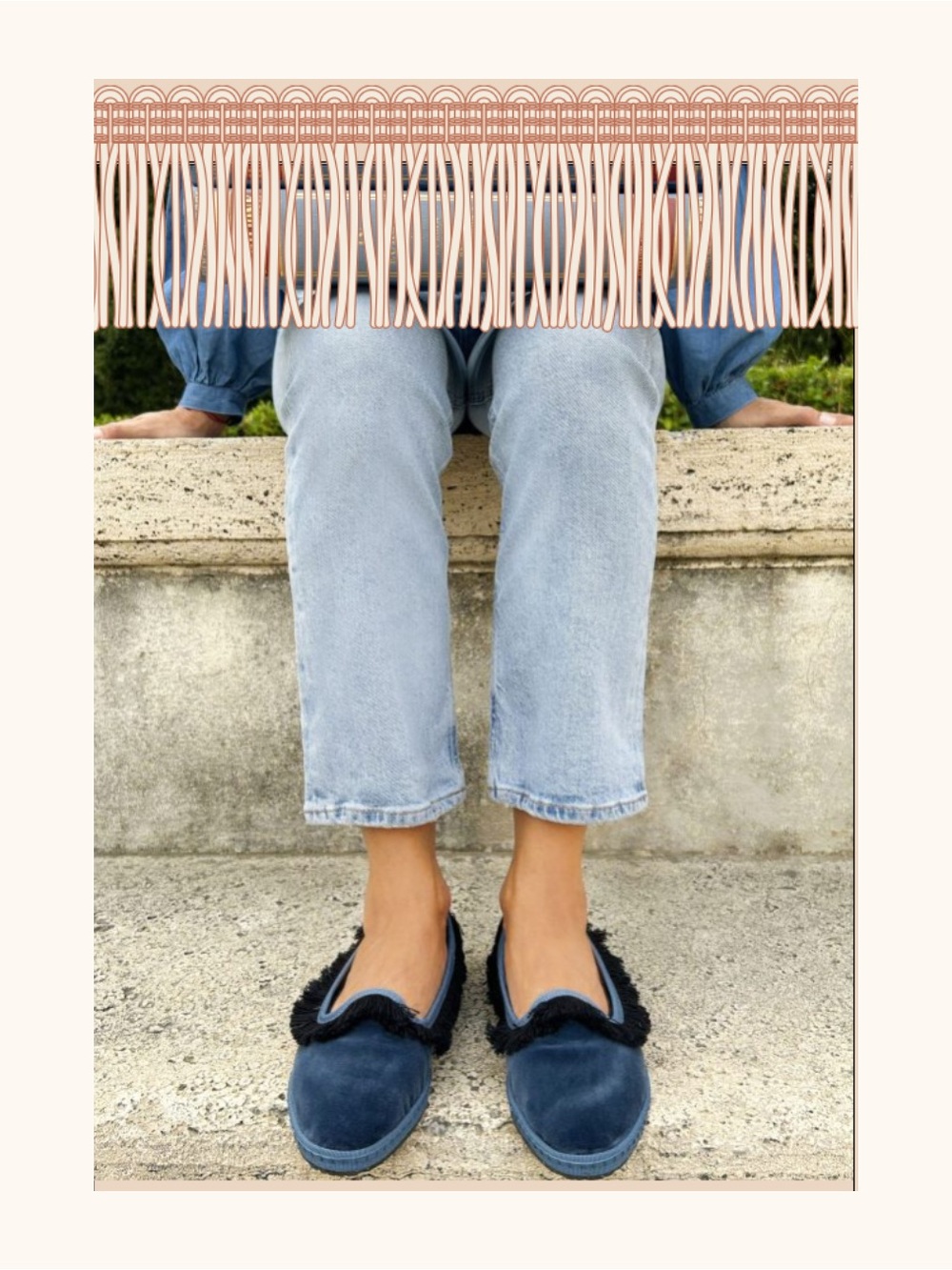 Allagiulia Friù Venezia Soft Blue Velvet Flats Made in Italy EU 39 (US 8/8.5)